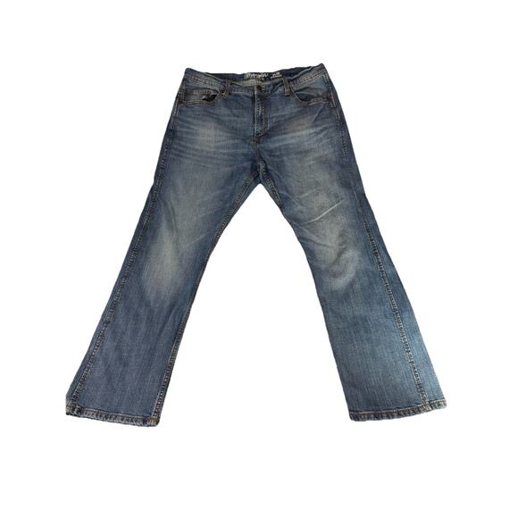 Wrangler Jeans Men38x32 (39x30.75)Blue Retro Slim Strt Distressed Cowboy Western - Picture 3 of 11